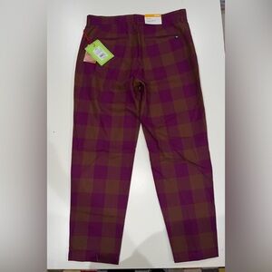 Houston White - Purple & Brown Plaid Pants
